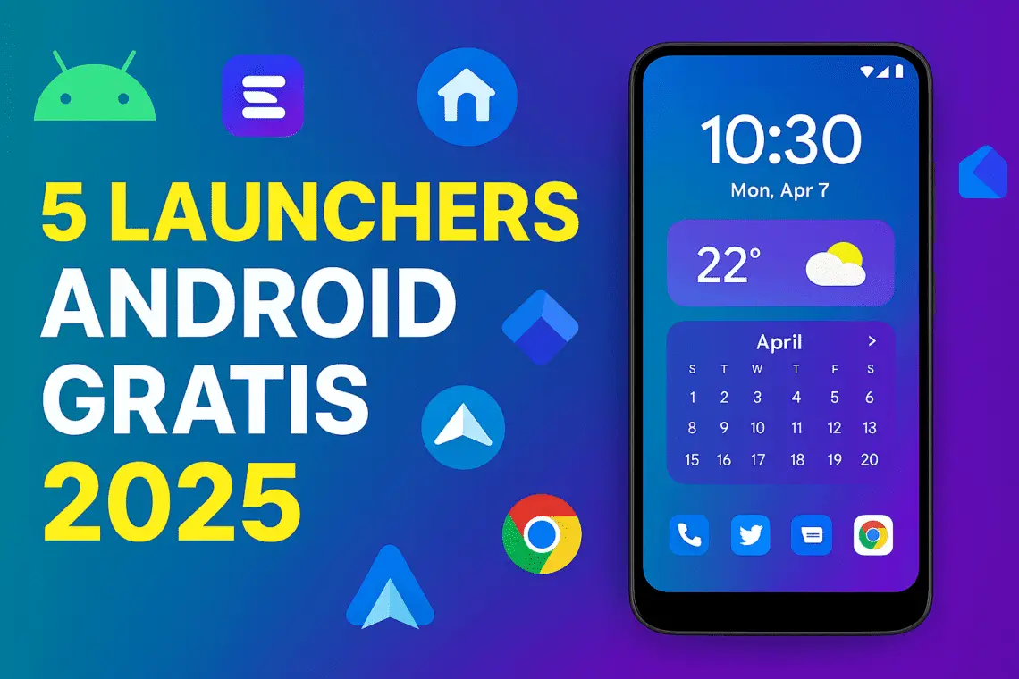 5 Launchers Android Gratis que Transformarán tu Teléfono en 2025