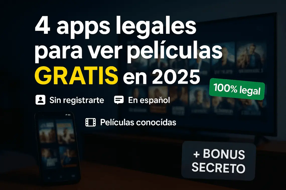 Las 4 mejores apps legales para ver películas gratis en español (y una plataforma secreta que sorprende)