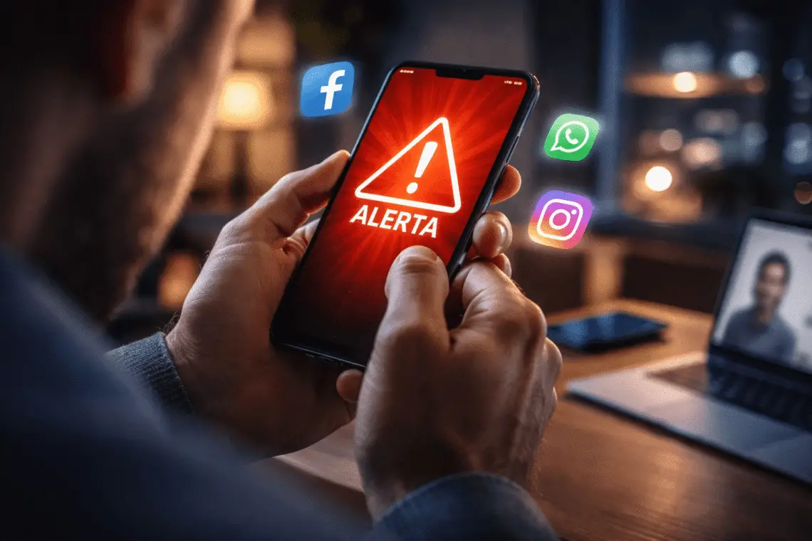 Estafa de clonación de voz con inteligencia artificial usando redes sociales y mensajes falsos en un teléfono móvil