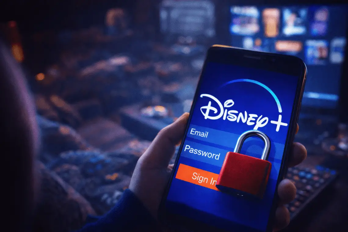 Disney+ bloquea cuentas compartidas tras activar la política de hogar único en 2026