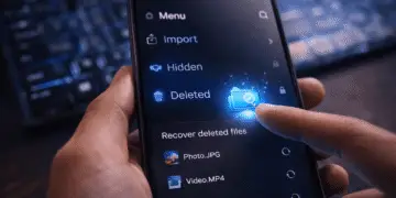 Usuario recuperando archivos borrados en Android mediante métodos forenses y aplicaciones especializadas