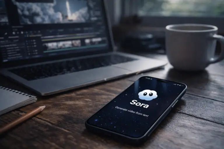 Sora llega a tu bolsillo: Cómo descargar y usar la app que está revolucionando TikTok este 2026. 13 Aplicación Sora en un teléfono móvil mostrando la generación de videos con inteligencia artificial desde texto en 2026