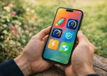 Persona usando un móvil Android con apps abiertas para acelerar Android y mejorar el rendimiento del teléfono.