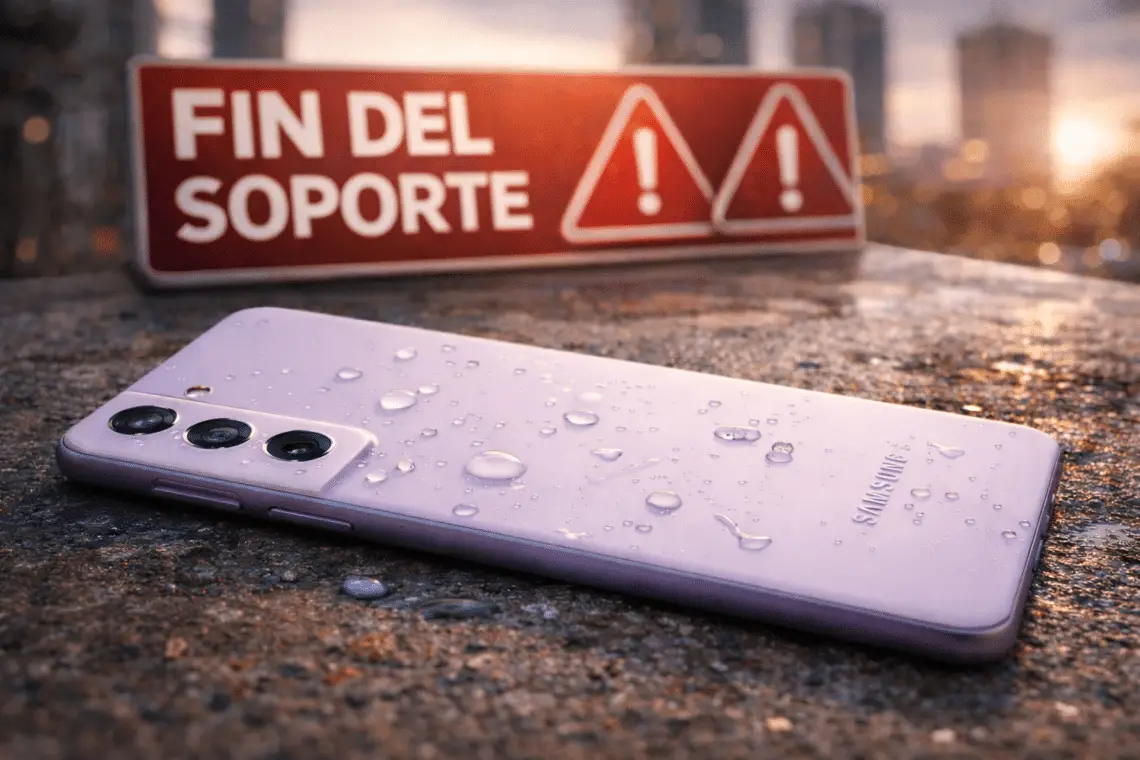 Samsung Galaxy S21 con aviso de fin del soporte y actualizaciones en 2026