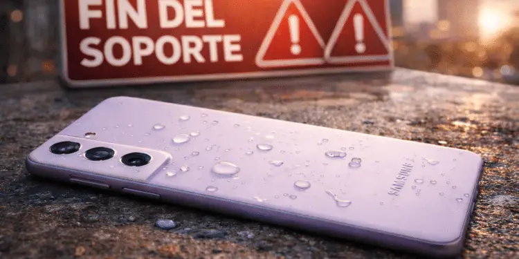 Samsung Galaxy S21 con aviso de fin del soporte y actualizaciones en 2026