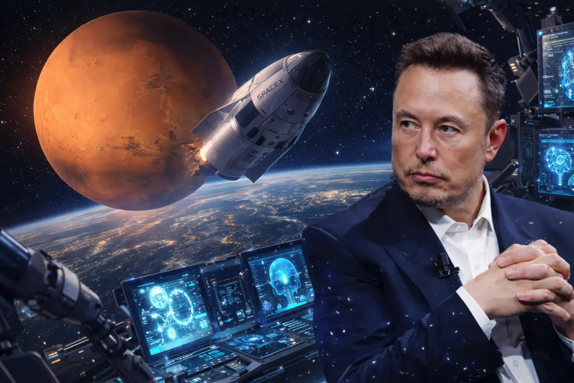 Tecnología de inteligencia artificial operando misiones espaciales avanzadas de SpaceX en órbita