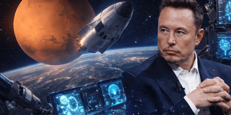 Tecnología de inteligencia artificial operando misiones espaciales avanzadas de SpaceX en órbita