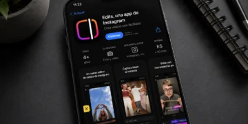 Aplicación Edits de Instagram para editar videos desde un teléfono móvil.
